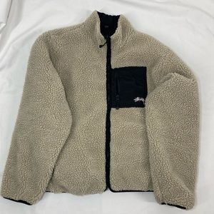 Stussy Fleece Sherpa 8 Ball Jacket